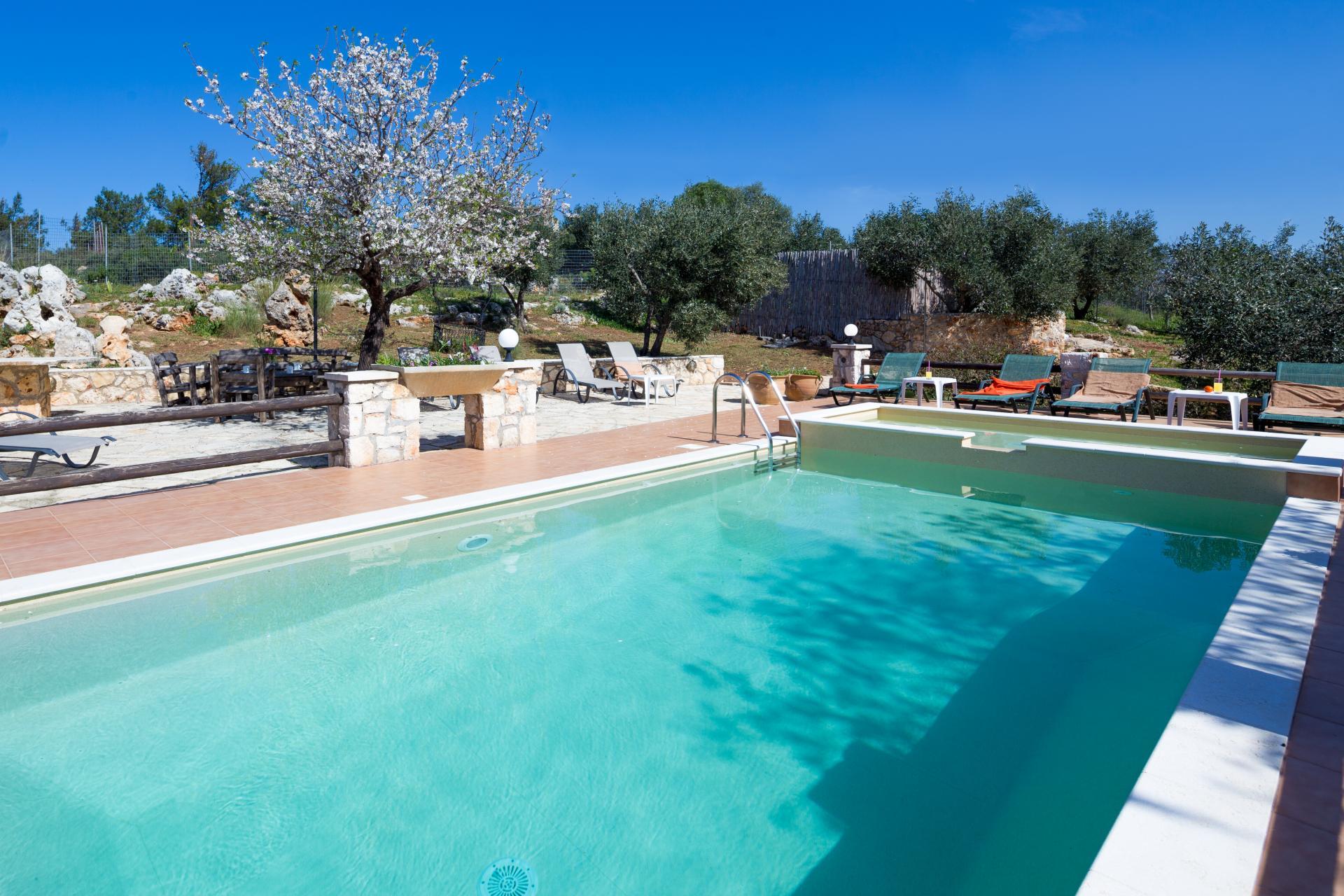private pool in secluded villa kastro estate
